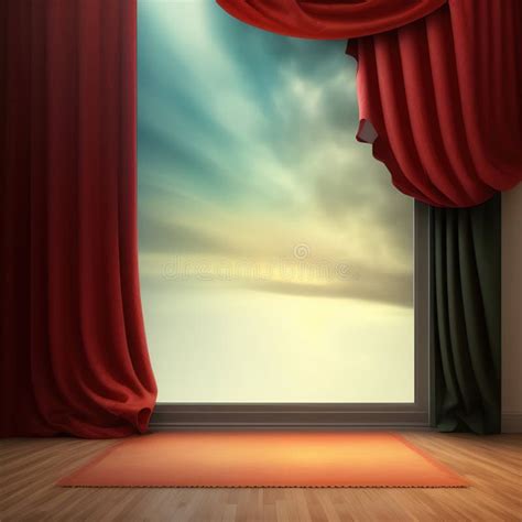 Generative Ai Curtains Luxury Scene Performance Or Background For Web