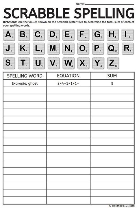 6th Grade Spelling Worksheet
