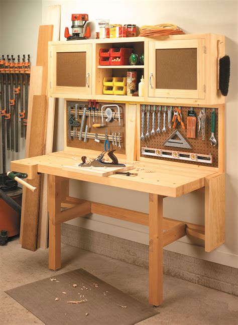 Fold Down Workstation Woodworking Project Woodsmith Plans