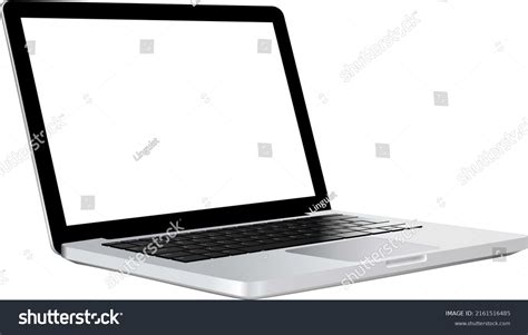 Realistic Laptop Vector Mockup Empty Screen Stock Vector Royalty Free