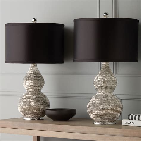 Shop Abbyson Silvertone Sea Urchin Table Lamp Set Of 2 On Sale