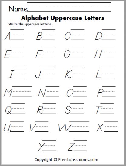 Free Uppercase Dnealian Letter Writing Worksheet Free Worksheets