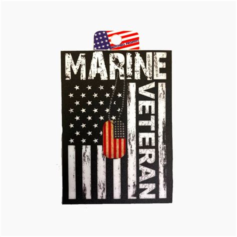 Marine Veteran American Flag Sticker Military Police Regimental