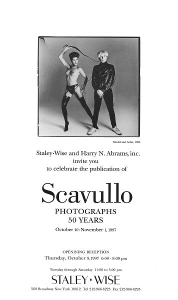 Scavullo Photographs Years Exhibitions Staley Wise Gallery