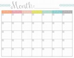 Monthly Calendar {FREE Printable}