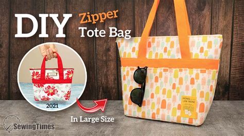 Travel In Style With This Diy💖zipper Tote Bag Tutorial Youtube