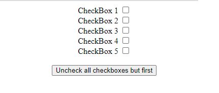 How To Uncheck All Other Checkboxes Apart From One Using JQuery