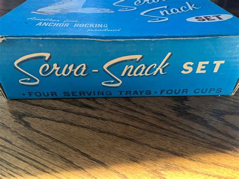 Serva Snack Set Piece Set Anchor Hocking Vintage S Glass