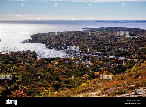 Elevated View From Mount Battie Looking Down On The City Of Camden