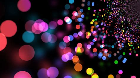 Download Wallpaper 1366x768 Glare Circles Colorful Bright Tablet