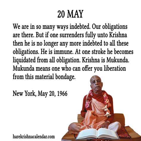 Srila Prabhupadas Quotes For 20 May Hare Krishna Calendar