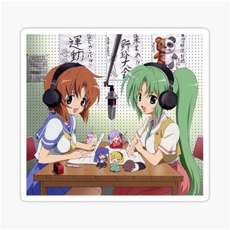 Mion And Rena From Higurashi Sticker By Vaporwave96kid Redbubble