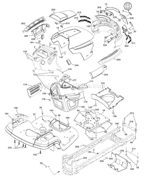 Husqvarna Ride Mower Yth 2454 T 2006 05 Oem Parts Diagram For Briggs