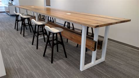 Hand Made Custom Contemporary Reclaimed Wood And Steel Conference Table