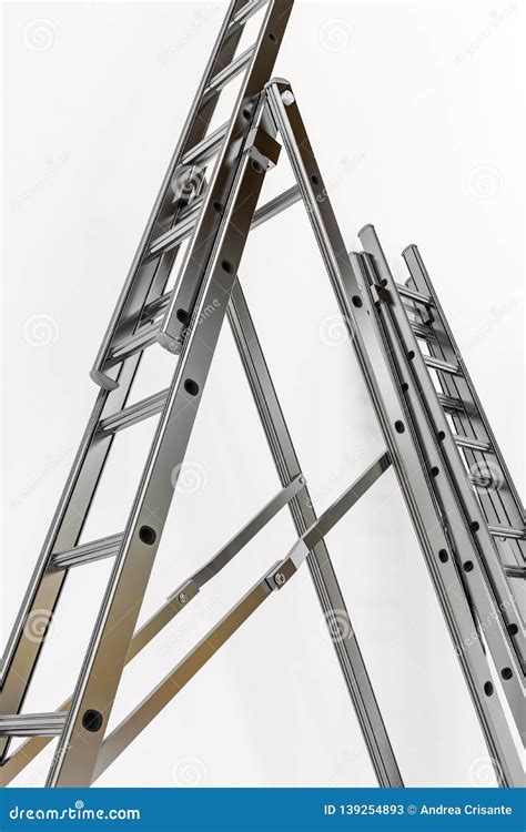 Metal Ladder Isolated On White Background Stock Illustration