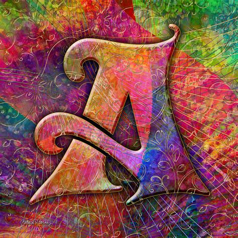 Letter A Digital Art By Barbara Berney Fine Art America