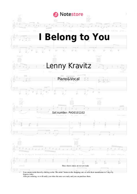 Lenny Kravitz I Belong To You Sheet Music For Piano With Letters