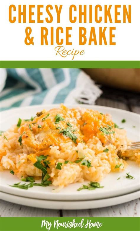 I did make the following changes from the recipe: Cheesy Chicken and Rice Casserole | My Nourished Home