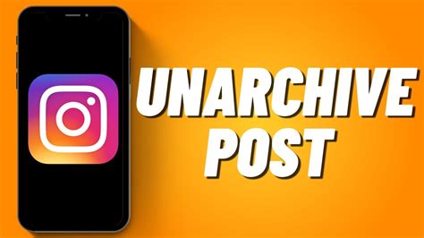 How To Unarchive Post On Instagram Youtube