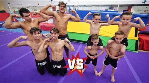 Mini Dobre Brothers Challenge Us In Gymnastics Youtube