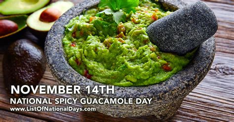 National Spicy Guacamole Day List Of National Days