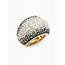 Swarovski Chic Royalty 3mm 4mm Pearl & Crystal Ring In Gold Metallic 