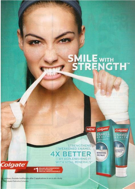 This Ad Communicates That This Colgate Product Makes Teeth Strong The