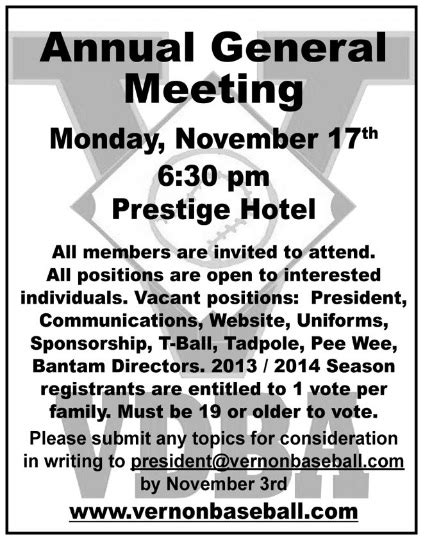 Annual General Meeting Notice Templates 5 Free Word Excel And Pdf