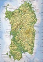 Cartina Fisica Sardegna Dettagliata | Cartina