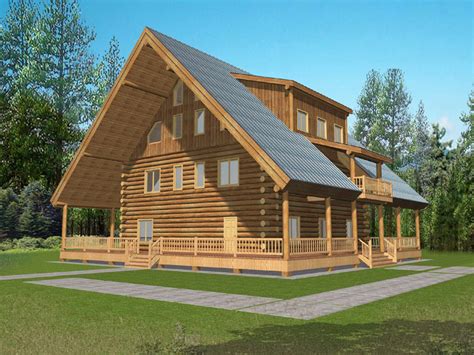Empty nesters may also appreciate this. King Cove Luxury Log Cabin Home Plan 088D-0057 | House ...