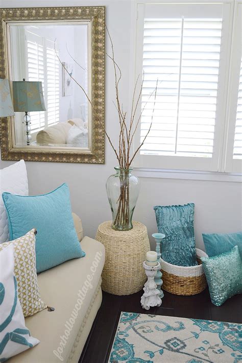Can be done in any colour to match decor. Coastal Cottage Summer Living Room - Fox Hollow Cottage