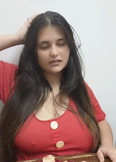 Chubby Desi Girl Huge Tits And Nipple Pokie In Red Tshirt