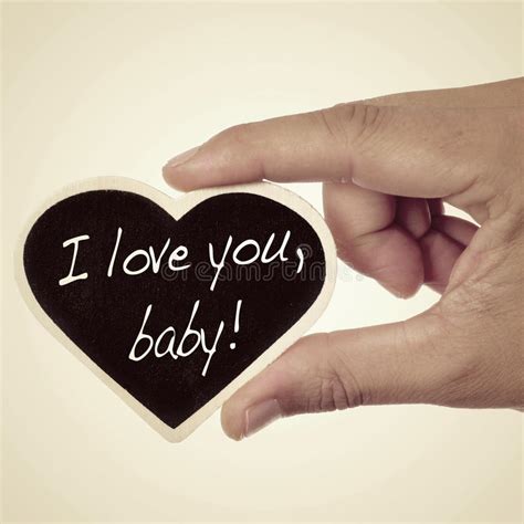 I love you baby and if it's quite all right i need you baby to warm the lonely night i love you baby trust in me when i say. I love you, baby stock image. Image of heartshaped ...