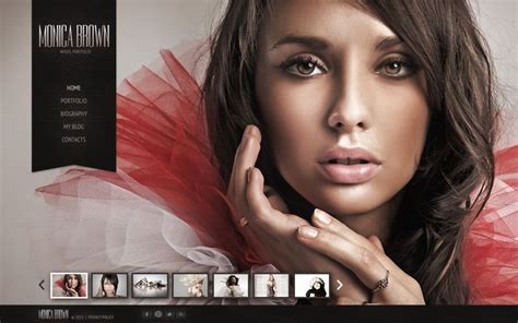Model Portfolio Website Template 42542 Beauty Hacks Video Beauty