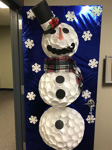 Office Snowman Door Holiday Decor Snowman Door Holiday