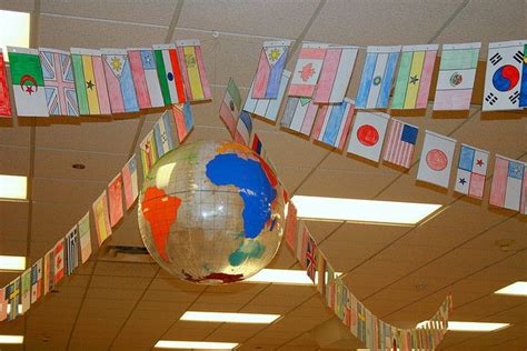Blow Up Globes As Ceiling Decorations School Year Beginnings