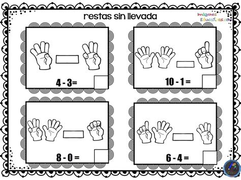 Colorea La Respuesta Correcta Fichas De Restas Sin Llevar Inicio A