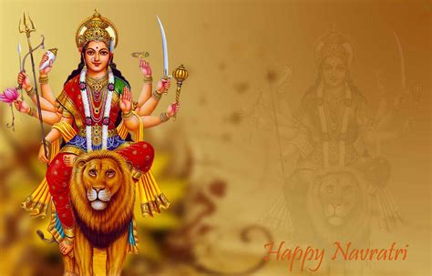 Happy Navratri Goddess Durga Hd Wallpaper Durga Maa Wallpaper