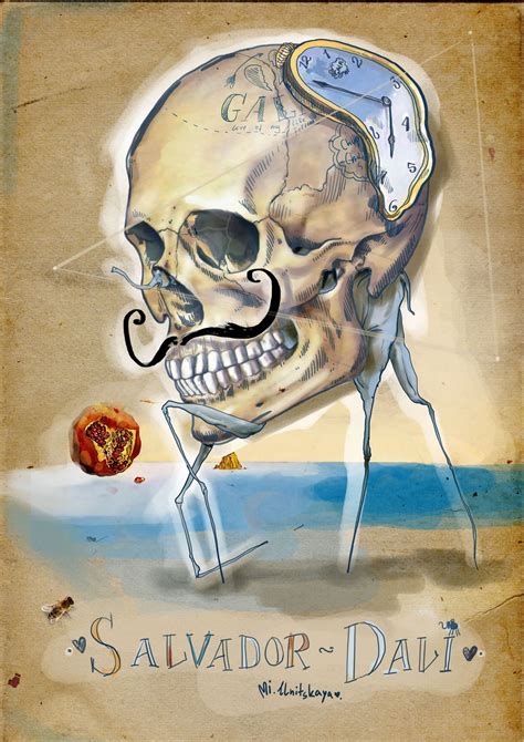 Salvador Dali Skull By Mimi Ilnitskaya Salvador Dali Art Art Skull