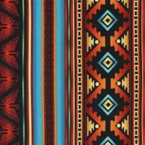 Striped Native American Design Fabric