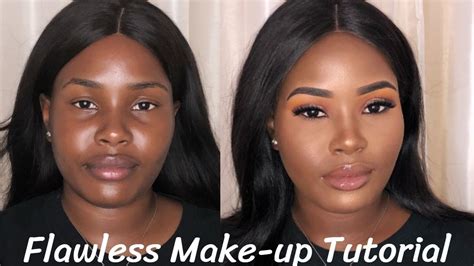 Full Face Flawless Makeup Tutorial Brown Skin Girl Mercy Exquisite