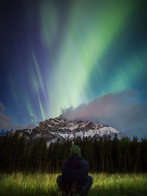 Northern Lights In Cascade Meadows Banff National Park National
