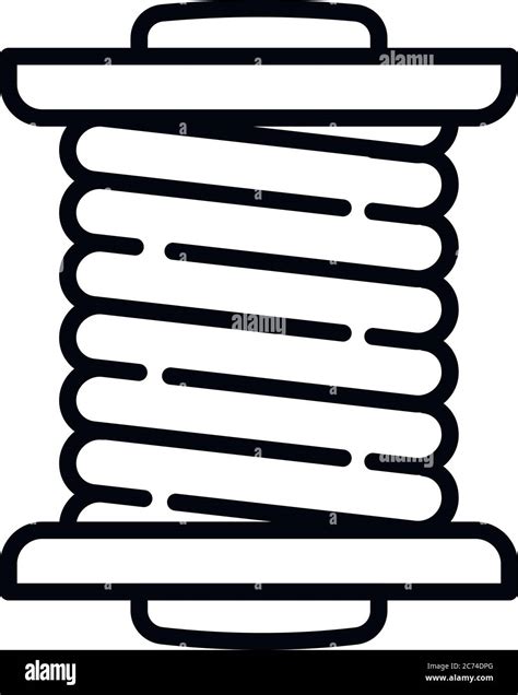 Cord Coil Icon Outline Cord Coil Vector Icon For Web Design Isolated