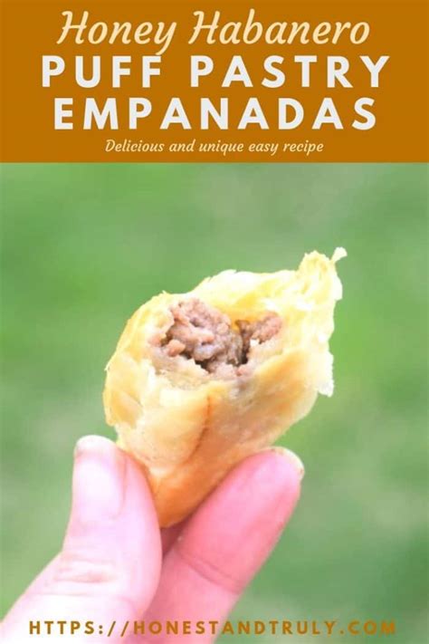 Puff Pastry Empanadas Filled With Honey Habanero Flavored Ground Beef