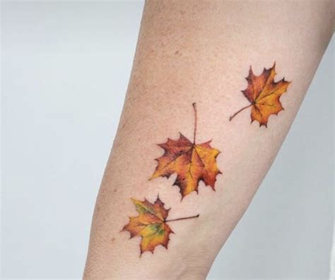 Autumn Leaves Tattoo Autumn Tattoo Leg Tattoos Tatoos Maple Leaf