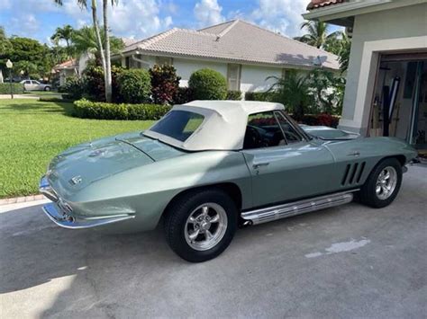 2nd Gen Mosport Green 1966 Chevrolet Corvette Convertible For Sale