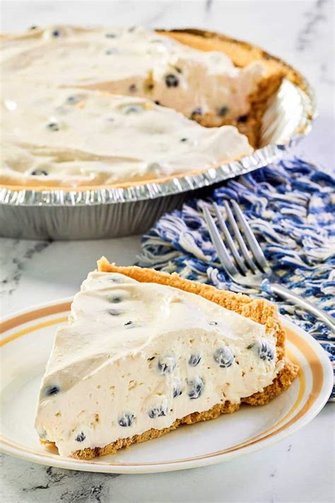 Simple No Bake Blueberry Cream Pie Tasty Made Simple