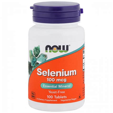 Now Foods Selenium 100 мкг 100 таблеток селен — купить по низкой цене в