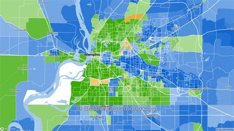 Race Map For Memphis Tn And Racial Diversity Data