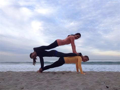 Yoga For Buddies Acroyoga With 3 People Triple Plank Debbie Bloxam